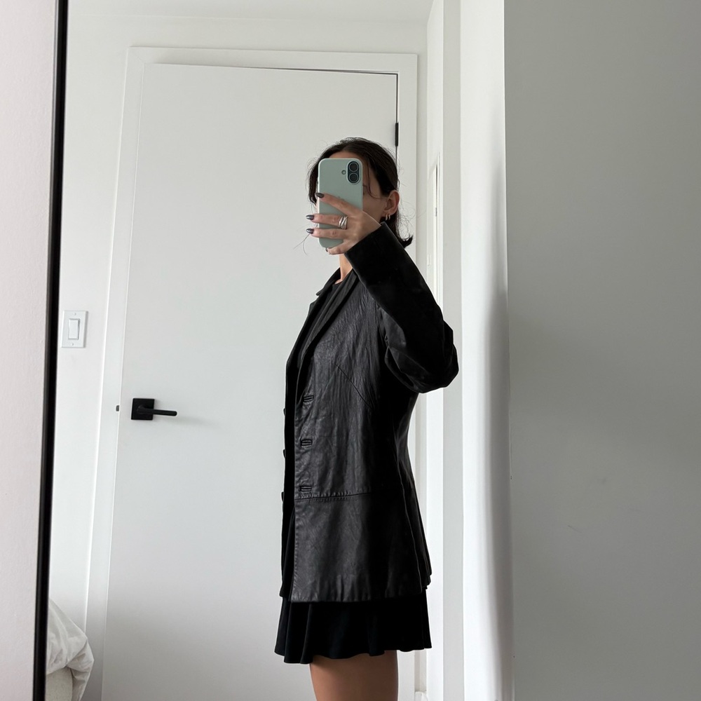 Frenchi Black Leather Jacket